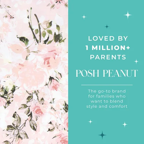 Miniatura 14 de Posh Peanut Pijamas para niñas, suaves, de viscosa de bambú para niños, pijamas a juego de manga larga para niñas