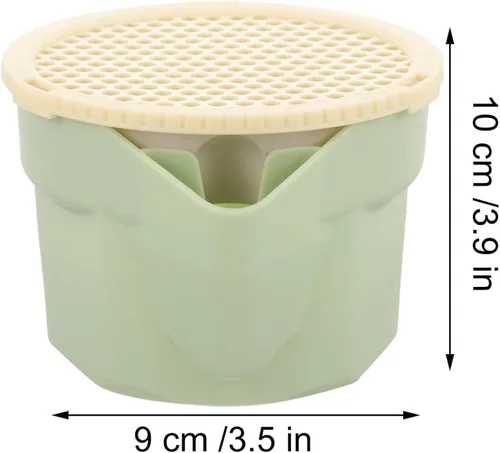Miniatura 5 de POPETPOP Taza hidropónica de hierba para gatos, 3.93 x 3.54 x 2.48 pulgadas, maceta de doble capa sin suelo para gatos de interior, bandeja