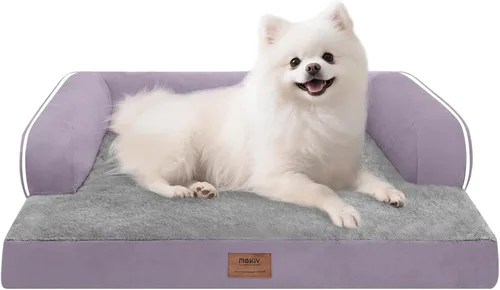 Miniatura 115 de Cama ortopédica impermeable para perros pequeños, cama para perros de tamaño mediano, cómoda cama para mascotas y gatos con lados, funda extraíble