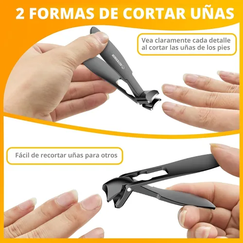 Miniatura 4 de Cortaúñas para personas mayores, cortaúñas de cabeza curva de mango largo con atrapador, ultra afilado, resistente para uñas gruesas, diseño
