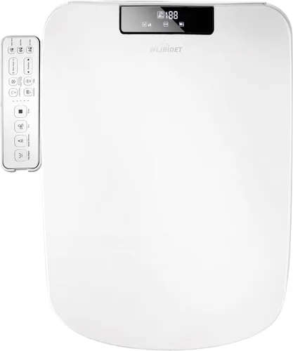 WLJBIDET Asiento de bidé cuadrado para inodoros rectangulares, asiento de inodoro eléctrico con calefacción, secador de aire ajustable y agua tibia,