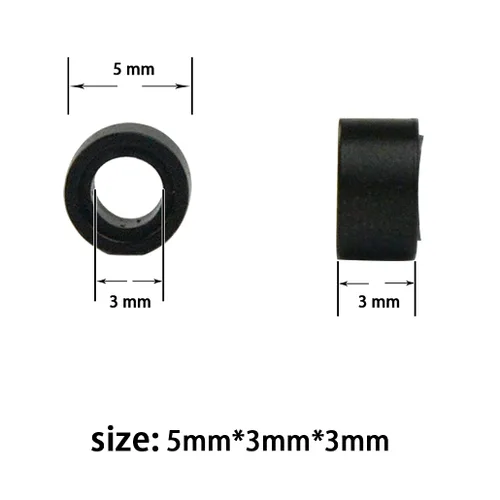 Miniatura 2 de 500 cuentas de micro anillos forradas de silicona de 0.197 in para extensiones de cabello con punta I (negro)