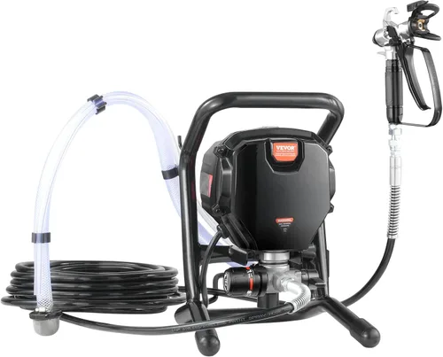 Miniatura 10 de VEVOR - Pulverizador de pintura sin aire de pie de 750 W, pulverizador sin aire eléctrico de alta eficiencia de 3000 PSI, efecto de pintura fino