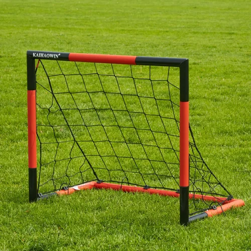 KAIHAOWIN Portería de fútbol 3'x2.5'|6'x4'|8'x6'|10'x6.6' - Portería con marco de acero para todo clima, red de fútbol de montaje rápido - Porterías