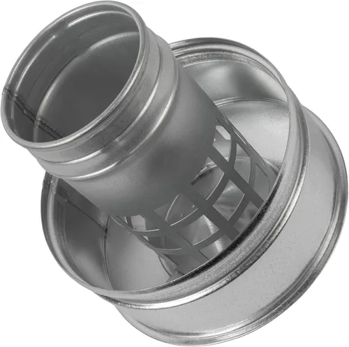 Miniatura 8 de Vent Systems Tapa redonda de ventilación de techo de 4 pulgadas, protector de lluvia de chimenea de acero galvanizado con escudo contra el viento