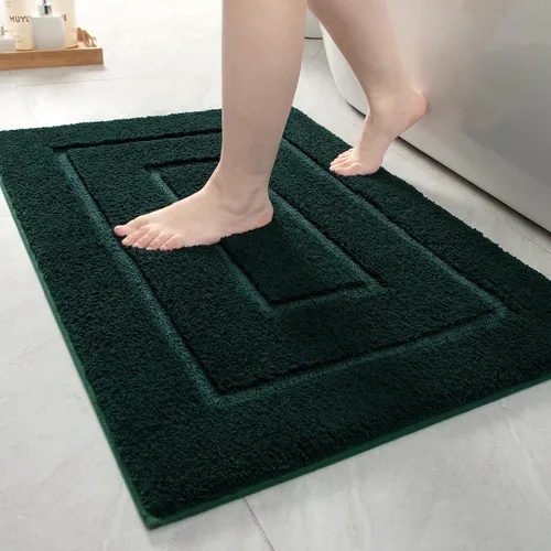 Miniatura 42 de HOMORE Alfombra de baño gris de 24 x 60 pulgadas, suave, absorbente, alfombra de pasillo de baño lavable, alfombras largas antideslizantes