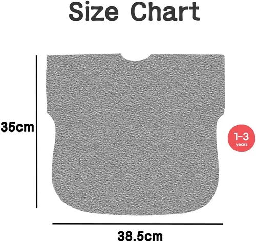 Miniatura 7 de Plie Short Sleeve Waterproof Bib for Toddlers – Easy Clean Feeding Apron for Mealtime, Daycare, Self-Feeding, Lightweight