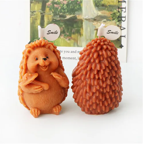 Miniatura 6 de Moldes de silicona para velas (paquete de 2 velas de erizo)