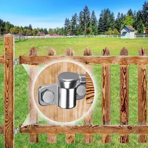 Miniatura 6 de Insaga Bisagra de puerta para valla de montaje en pared, bisagras de puerta de granja resistentes, acero inoxidable 304 fundido con diseño