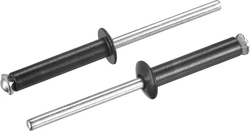Miniatura 24 de uxcell Remaches ciegos de aluminio, 0.157 in x 0.236 in (5/32 pulgadas x 15/64 pulgadas), remache de extremo abierto, cabeza redonda plana para unir