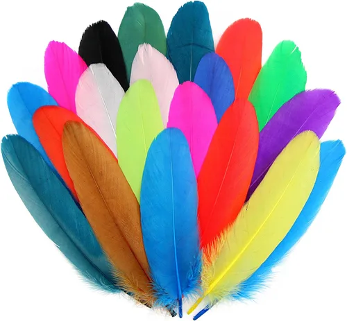 Miniatura 18 de 300 plumas de ganso negras naturales a granel, plumas naturales a granel de 5 a 7 pulgadas para manualidades, atrapasueños, alas de ángel