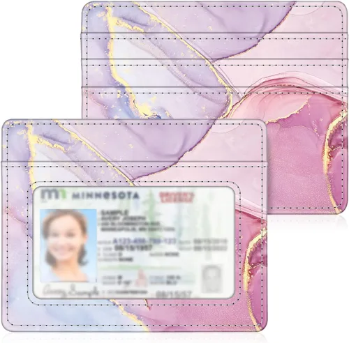 Miniatura 42 de Fintie Billetera delgada y minimalista para bolsillo frontal, con bloqueo RFID, tarjetero y ventana de identificación, para hombre o mujer
