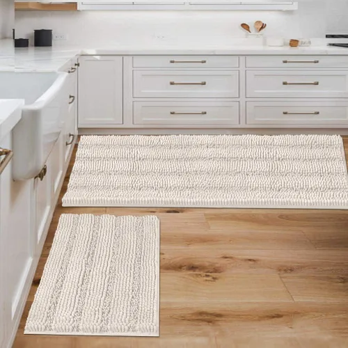 Miniatura 99 de H.VERSAILTEX - Alfombras de baño, juego de 2 piezas, alfombra de contorno para baño, juego de alfombras para inodoro, alfombra antideslizante