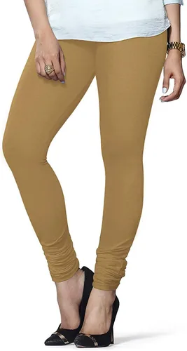 Miniatura 7 de ladyline Leggings Churidar elásticos de algodón para mujer Extra largos de longitud completa de cintura alta Talla regular y grande Pantalones