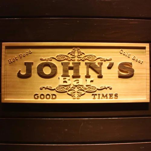 Miniatura 29 de ADVPRO wpa0053 - Letrero personalizado con nombre grabado en 3D de madera para el hogar, bar, cerveza, decoración del hogar, placas de casa de lago