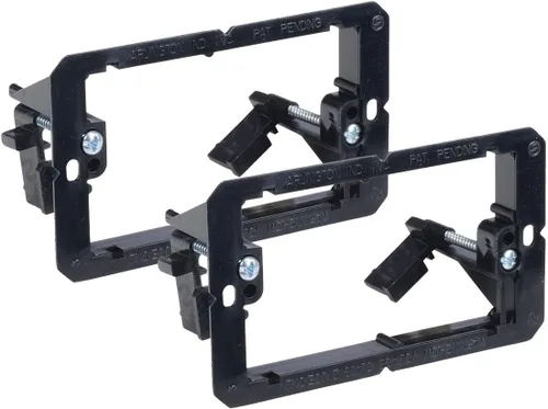 Miniatura 2 de iMBAPrice LV1-2PK Soporte de montaje de bajo voltaje de una sola banda (1 banda), color negro (paquete de 2)