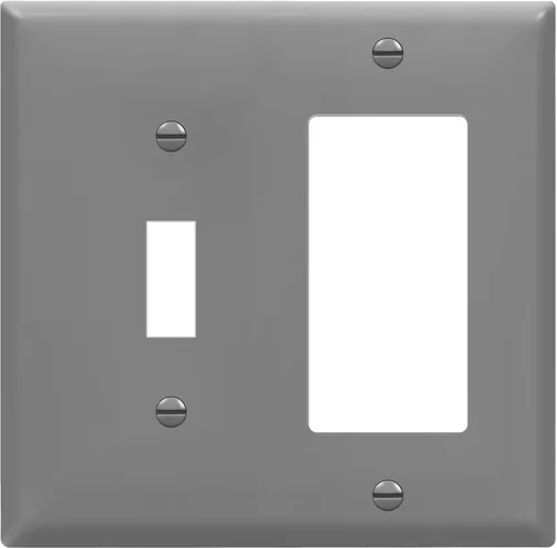 Miniatura 26 de ENERLITES - Placa de pared combinada de acero inoxidable para interruptor de palanca y decorativo, resistente a la corrosión, placa metálica de 2