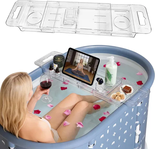 Miniatura 12 de Bañera portátil, bañera plegable sin instalación, bañeras de ducha independientes con cojín, bañera de hidromasaje plegable, bañera de agua caliente