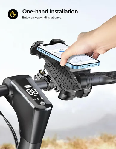 Miniatura 4 de Viccux Soporte de teléfono para motocicleta, mejorado [nunca se cae] [0 vibración] Soporte de teléfono para bicicleta, [poner y quitar en 3s]