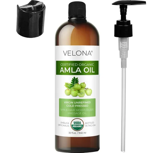 Miniatura 7 de velona Amla Oil USDA certificado orgánico - 32 onzas líquidas Aceite portador 100% puro y natural Virgen extra, sin refinar, prensado en frío