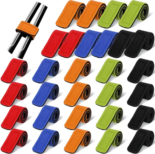 Miniatura 9 de Wettarn 30 correas de caña de pescar para caña de pescar, bandas elásticas para caña de pescar, soporte elástico para cañas de pescar