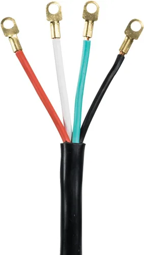 Miniatura 4 de Certified Appliance Accessories Cable de alimentación para electrodomésticos de 30 amperios, cable para secadora de 4 clavijas, 4 cables codificados