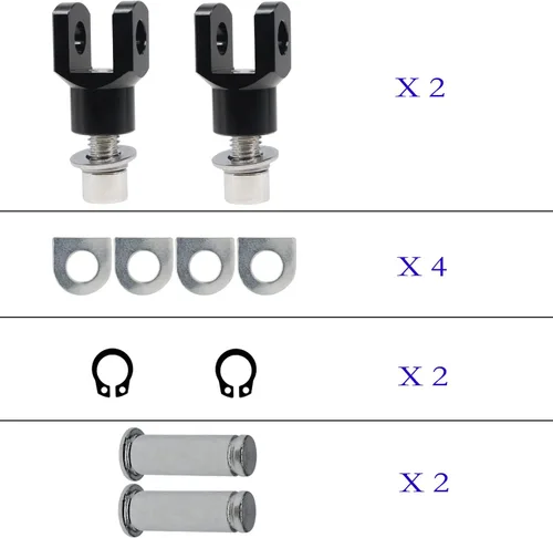 Miniatura 3 de Kit de Hardware de Montaje de Estriberas de Moto (29mm) para Softail FXST Low Rider Sport Glide Dyna FXR FX (negro)