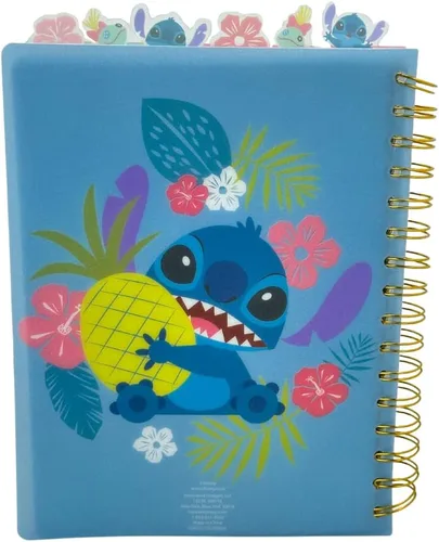 Miniatura 6 de Cuaderno de Disney Stitch con pestañas "Ohana", encuadernado en espiral, 144 páginas a rayas, 20 x 18 cm, Azul