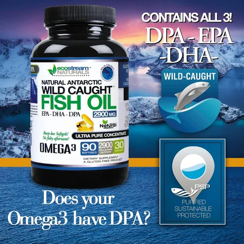 Miniatura 6 de Suplemento de aceite de pescado Omega 3 Wild Caught DPA-EPA-DHA 2,900 miligramos - Ahora con aún más DPA-EPA-DHA