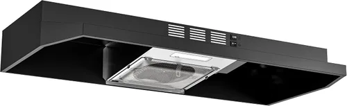 Miniatura 13 de FIREGAS Campana extractora negra de 24 pulgadas, 300 CFM con conductos/sin conductos convertible bajo gabinete, campana de cocina en acero Acero