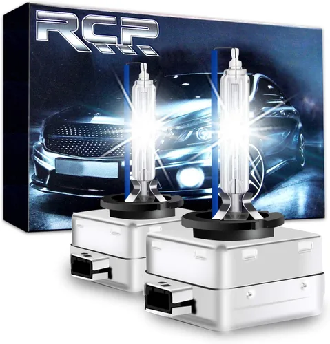 RCP - D1S8 - (un par) D1S/ D1R 8000K Bombilla de repuesto Xenón HID, stents metálicos azul hielo, base de 12 V, lámparas para auto, faros delanteros