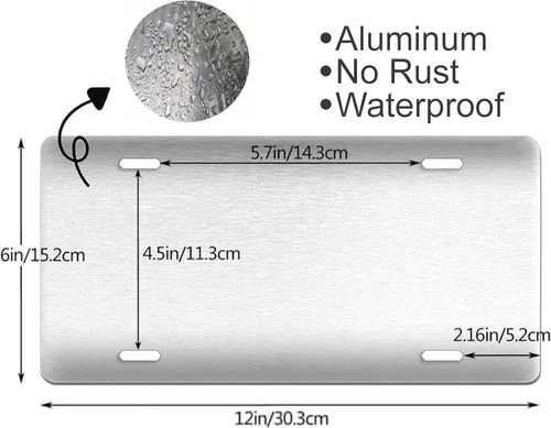 Miniatura 6 de Nuevo Leon NL - Placa de matrícula de aluminio de 6 x 12 pulgadas, gráfico reflectante