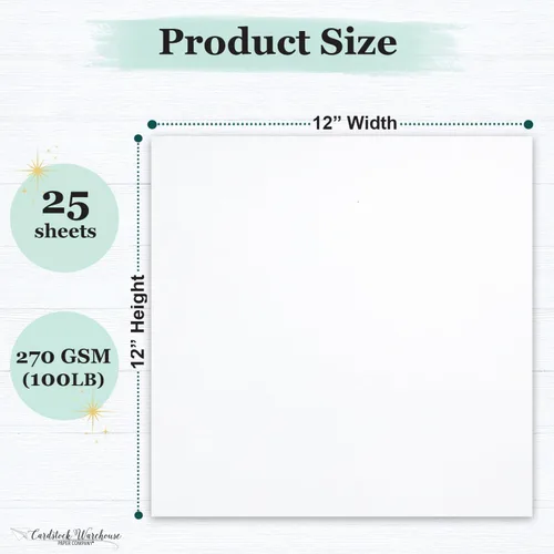 Miniatura 2 de Cardstock Warehouse Foundations 100% blanco reciclado - 12 x 12 pulgadas - 100 libras / 9.52 oz/m² 100% reciclado de alta calidad papel de cartulina