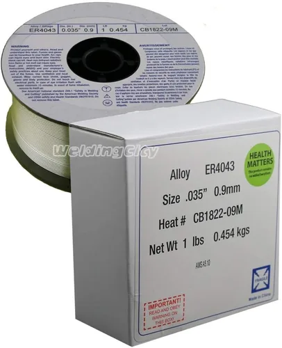 Miniatura 3 de WeldingCity ER4043 Alambre de soldadura MIG de aluminio 1-Lb carrete 0.030" (0.8mm)