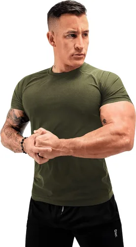 Miniatura 2 de FUXERT - Camisa de sauna para hombre, traje de sudor para gimnasio, ejercicio, camisa de compresión, ropa de entrenamiento moldeadora Verde