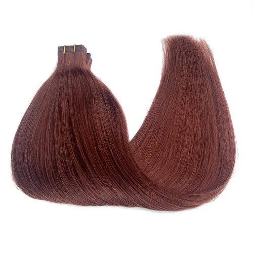 Miniatura 10 de Extensiones de cabello cosidas de cabello humano real, balayage de negro brillante a rubio dorado, paquete de extensiones de cabello humano
