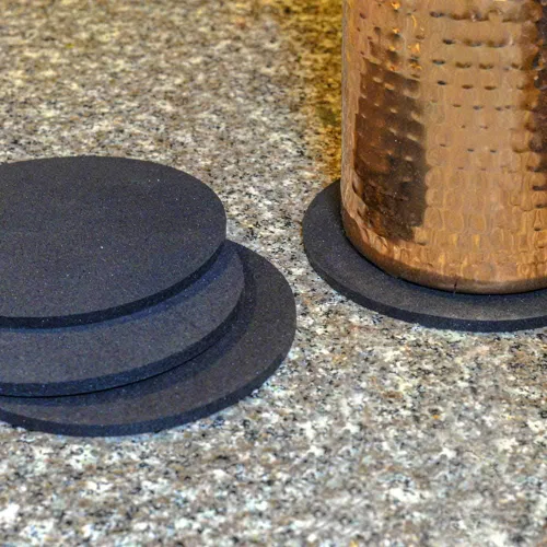 Miniatura 3 de RevTime Salvamanteles redondos de goma de 1/4 de pulgada de grosor para alfombrilla de corcho de goma, almohadilla caliente, elegante