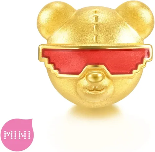 Miniatura 4 de CHOW SANG SANG 999 - Pulsera de oro macizo de 24 quilates con dije de oso para mujer, 93883C, Metal, no conocido