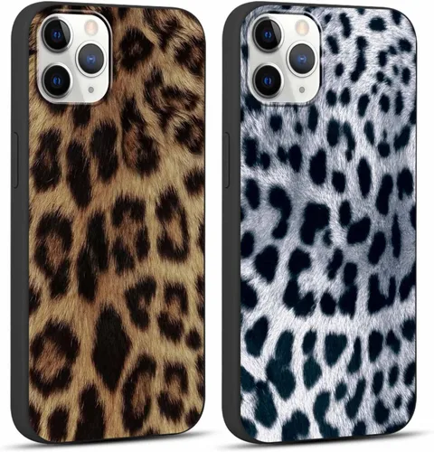 Miniatura 93 de Paquete de 2 Fundas de Teléfono Bonitas con Estampado de Guepardo para Apple iPhone 13 Pro Max de 6.7 Pulgadas, Fundas de Diseño