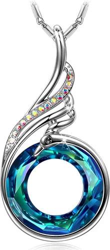 Kate Lynn Rise From the Ashes Sterling Silver Phoenix Necklaces for Women, 17.8"+2.0" Necklace, Packaged with Jewelry Box, Mother's Day Gift