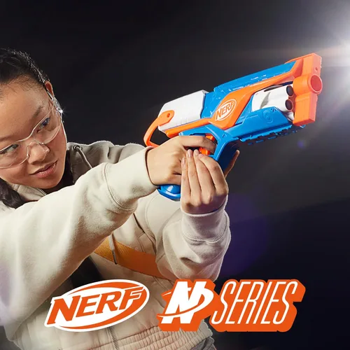 Miniatura 6 de Nerf Serie N Agility Blaster, 12 dardos N1 compatibles solo con pistolas de la Serie N, tambor de 6 dardos, juegos al aire libre para niños