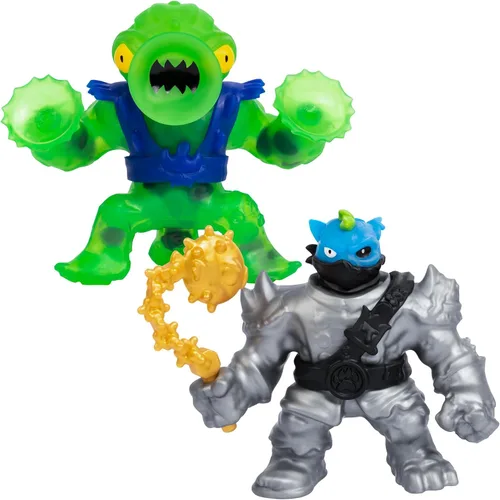 Heroes of Goo Jit Zu Cursed Goo Sea Versus Pack | Paquete exclusivo de 2 figuras | Pantaro exclusivo con cambio de color en la cara y Squidor