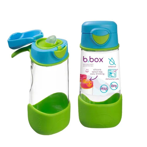 Miniatura 11 de b.box Botella de agua deportiva de 15 onzas para niños, para la escuela, deportes, guardería, diseño sin popote para una fácil limpieza, a prueba