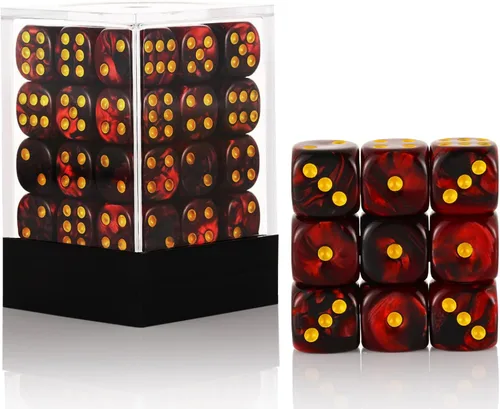 Miniatura 44 de 36 de paquete de dados de 12 mm de 6 caras MINI, juego de dados de patrón de perla, dados estándar de 6 caras para Yahtzee, Bunco o enseñanza