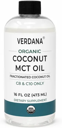 Miniatura 11 de Aceite de coco MCT orgánico certificado USDA Verdana – Aceite de coco fraccionado – Sin uso de semilla de palma – Kosher, grado alimenticio, sin