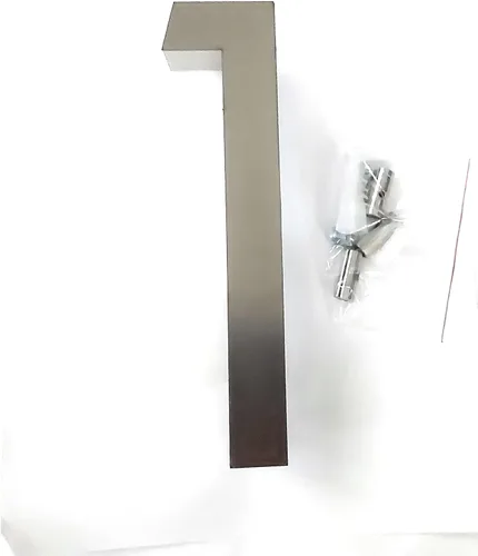 Miniatura 13 de Números de casa/letra de acero inoxidable de 8 pulgadas, grado 316 (UNS S31600), número de calle para exteriores, interiores, edificios