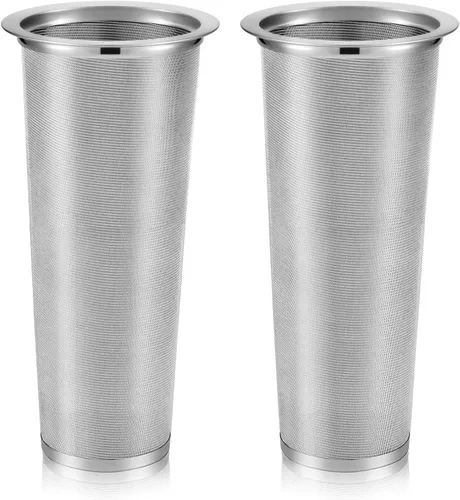 2 filtros de café frío de acero inoxidable, filtro de café y té, colador de malla para tarros de conservas de boca ancha, máquina de té helado (1