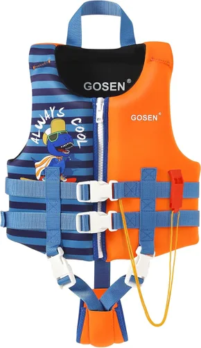 GOSEN Chaleco de natación para niños pequeños – Chaqueta de natación para niños de 1 a 8 años (24 – 80 libras) – Flotador de piscina para niños con
