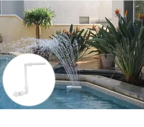 Fuente de piscina para piscina, rociador de cascada para piscina, rociador divertido para piscina con rosca de 1.5 pulgadas para natación en el