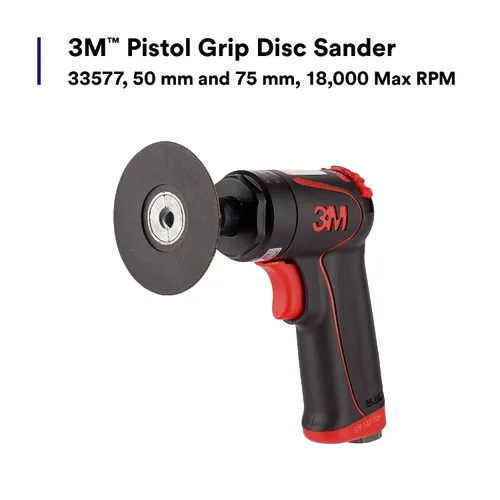 Miniatura 3 de 3M Lijadora de disco con empuñadura de pistola, 33577, 18,000 RPM, 1.969 in y 2.953 in, 1 por caja, herramienta automotriz para rectificado